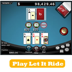 Bodog Let It Ride Game